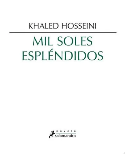 Portada de Mil soles espléndidos